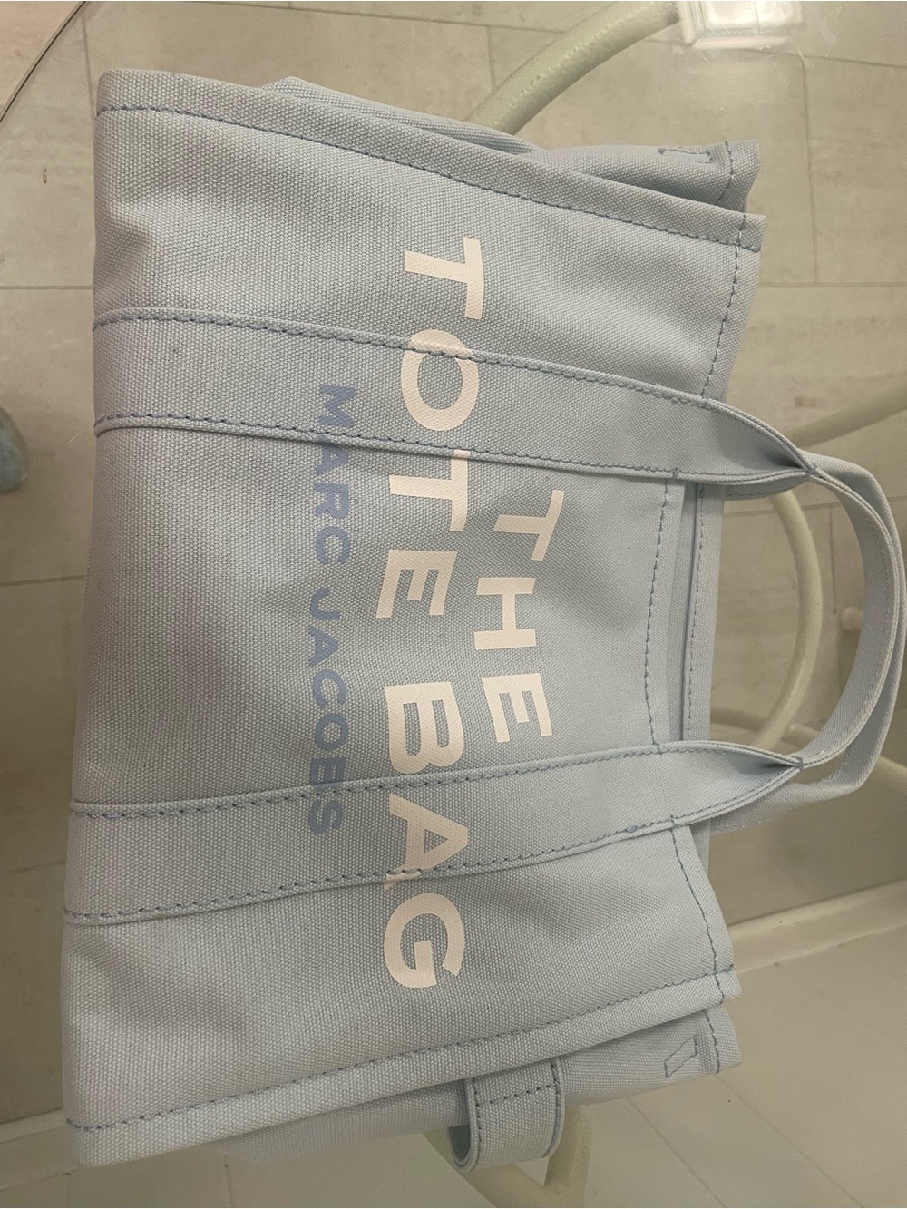 Marc Jacobs The Tote Bag - Light Blue Canvas. New! Never Used. Perfect condition
